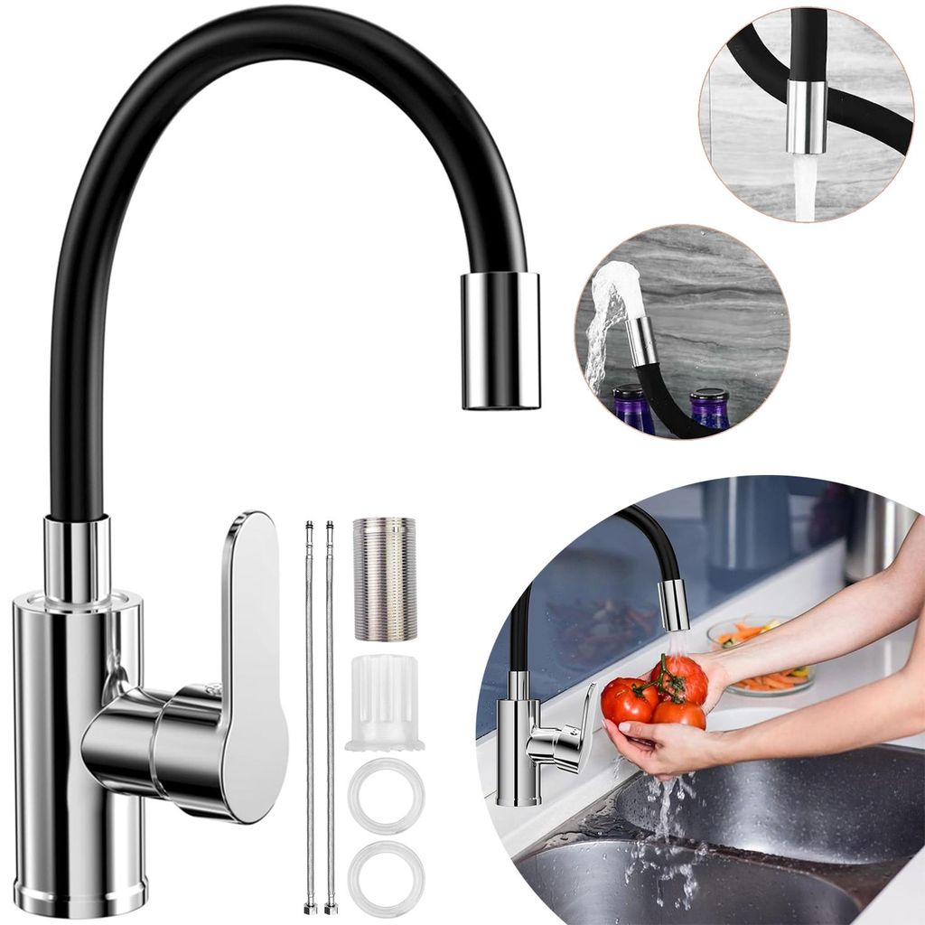 Wasserhahn Küche mit Flexibler Auslauf, Spültischarmatur Produktbild 