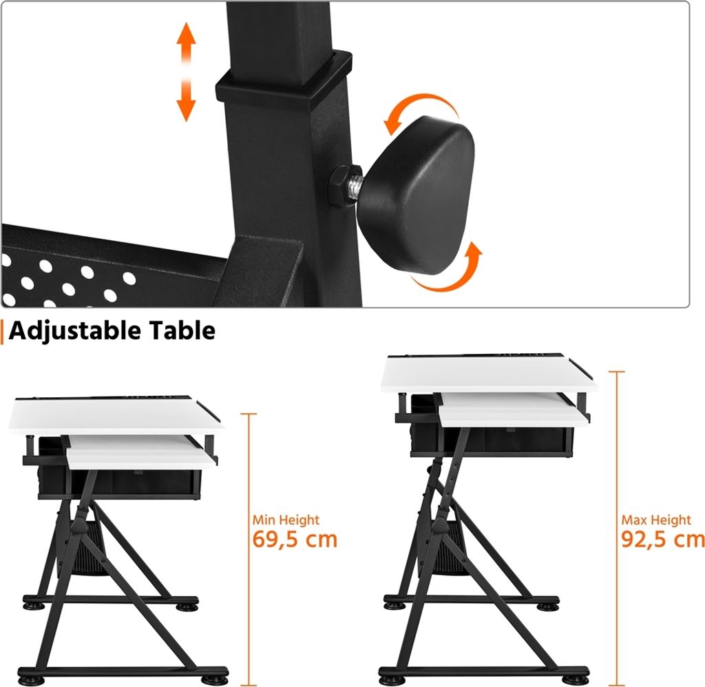 Yaheetech Zeichentisch Architektentisch Schreibtisch Produktbild 6