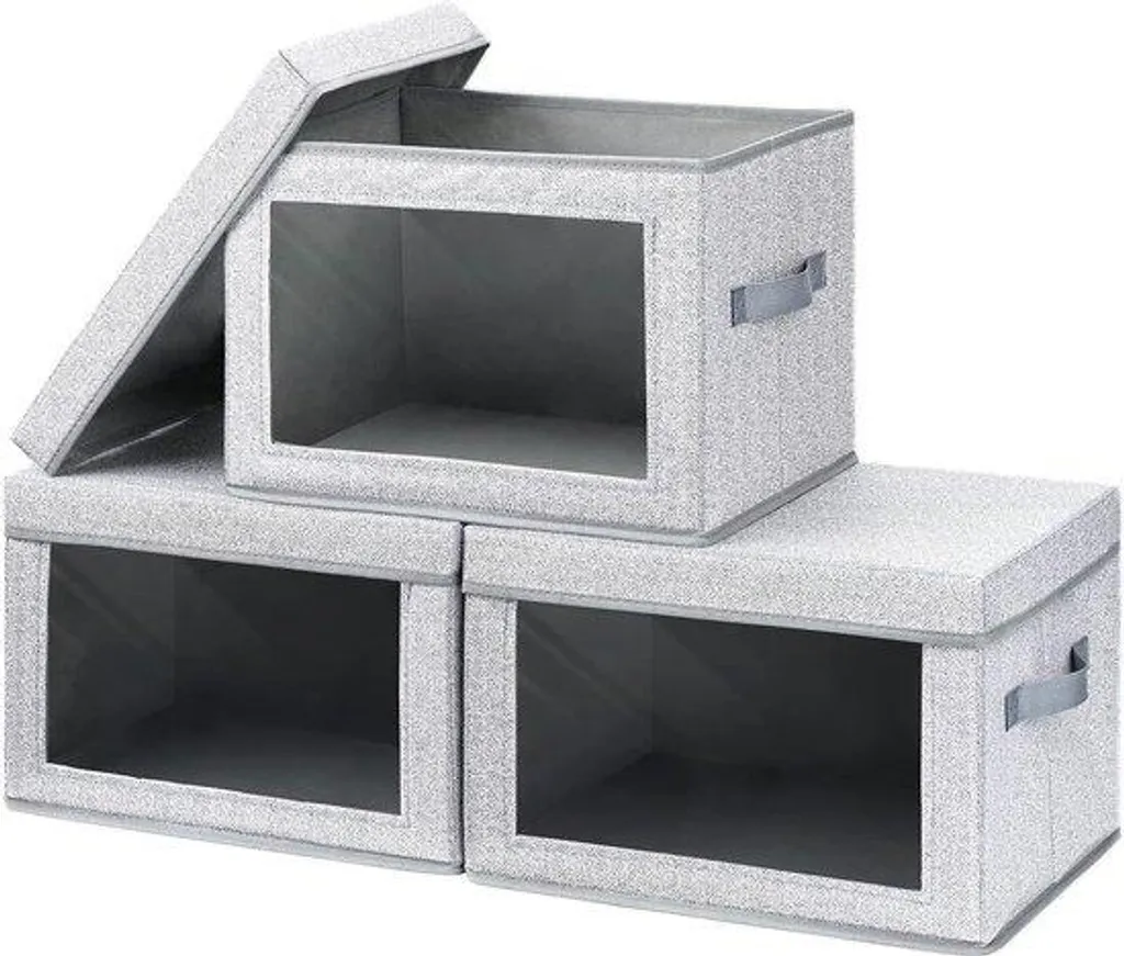 Boîtes de rangement transparentes souples avec poignées ergonomiques