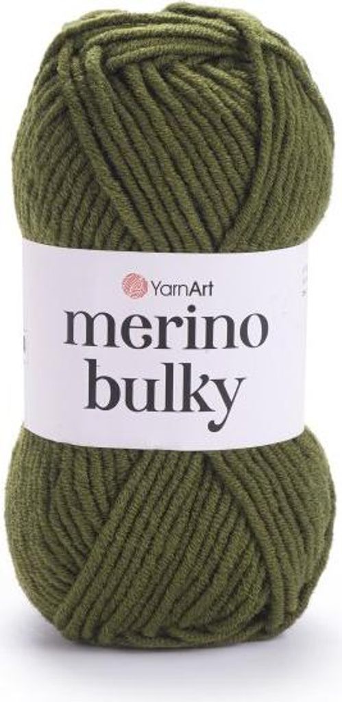 YarnArt Merino Bulky 530 Militärgrün – Weiche & Warme Wolle Produktbild 