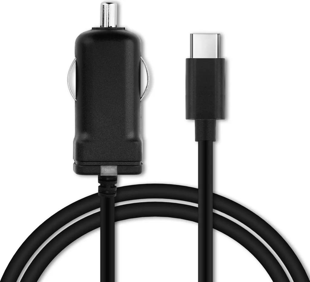 subtel Caricatore USB C Type C da auto 1.1m compatibile con cavo ricarica da 2.4A 5V per telefono cellulare smartphone da accendisigari