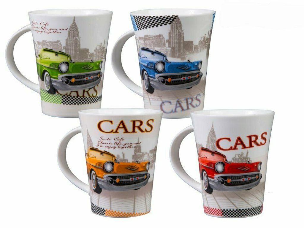 Ootb 4 tlg. Set Porzellan Kaffee Tasse Kaffeebecher Produktbild 
