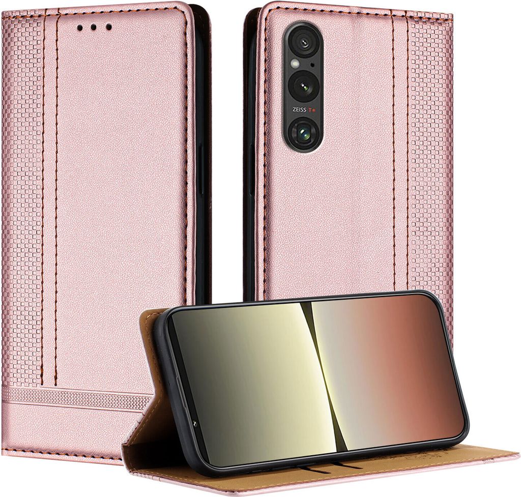 Handyhülle für Sony Xperia 1 V Leder Flip Klappbare Produktbild 