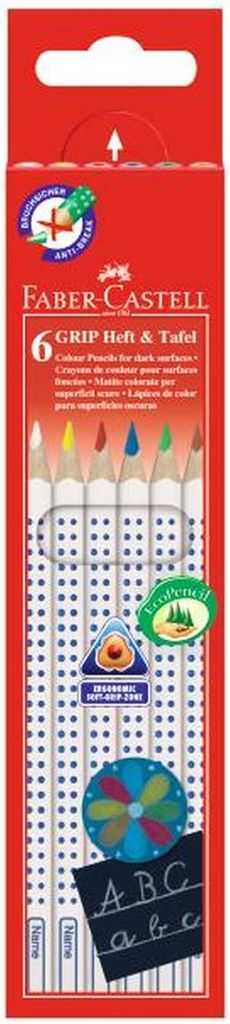 FABER-CASTELL Buntstift Grip Heft + Tafel 6er-Etui Obrázek produktu 