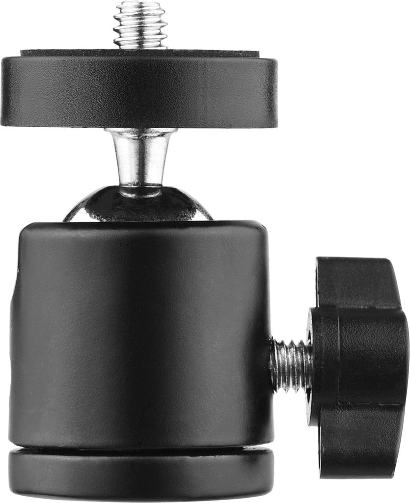 1-teiliger Mini-Drehkugelkopf-Stativkopf 360-Grad-Drehanschluss-Basisadapter mit universellen 1/4 Zoll-Schraubhalterungen fuer DSLR-ILDC-Kamera DV-...