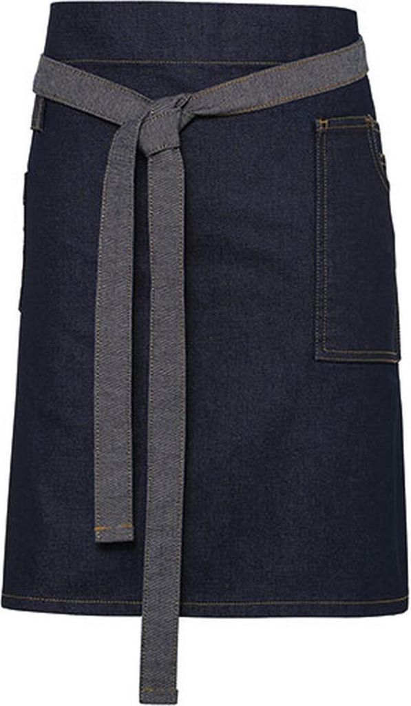 Premier Workwear PR135 | Schürze Division Waxed Look Denim Waist Apron - Farbe: Indigo Denim (ca. Pantone 2767) - Größe: One Size