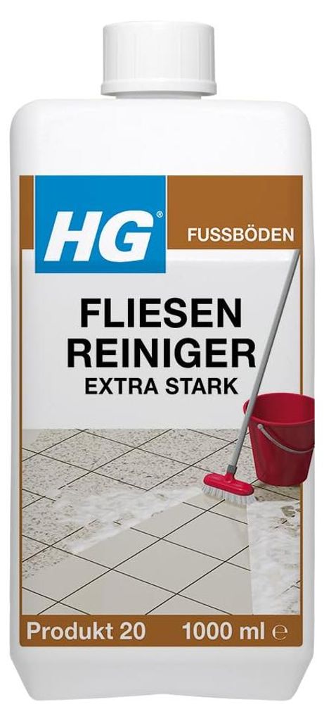 HG Fliesen Reiniger Extra Stark | Reinigt Pflastersteine & Produktbild 