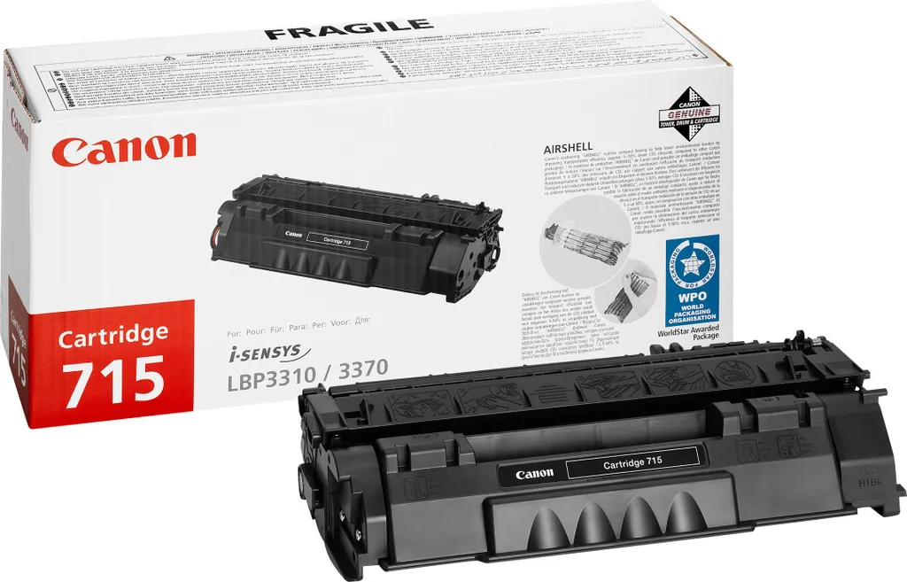 Cartuccia Toner Canon 715 Nero CRG-715 per i-SENSYS LBP3310/3370