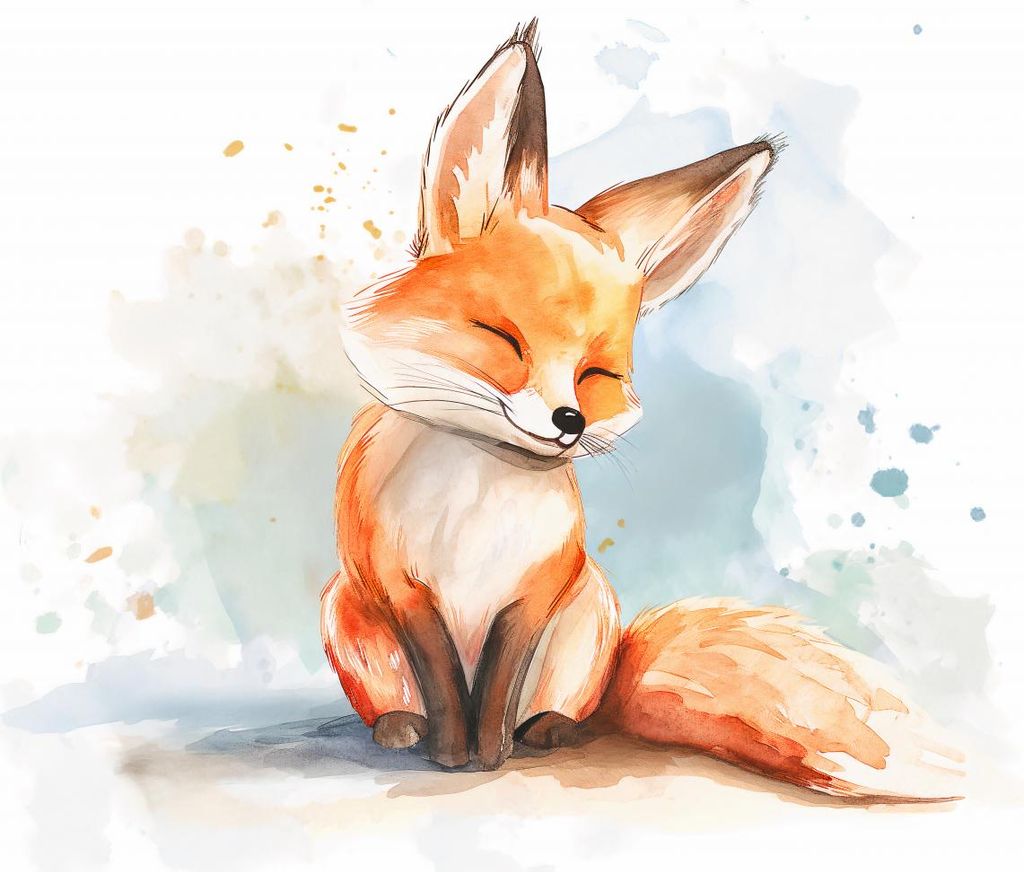 Plakat 60x50cm Zufriedener Fuchs