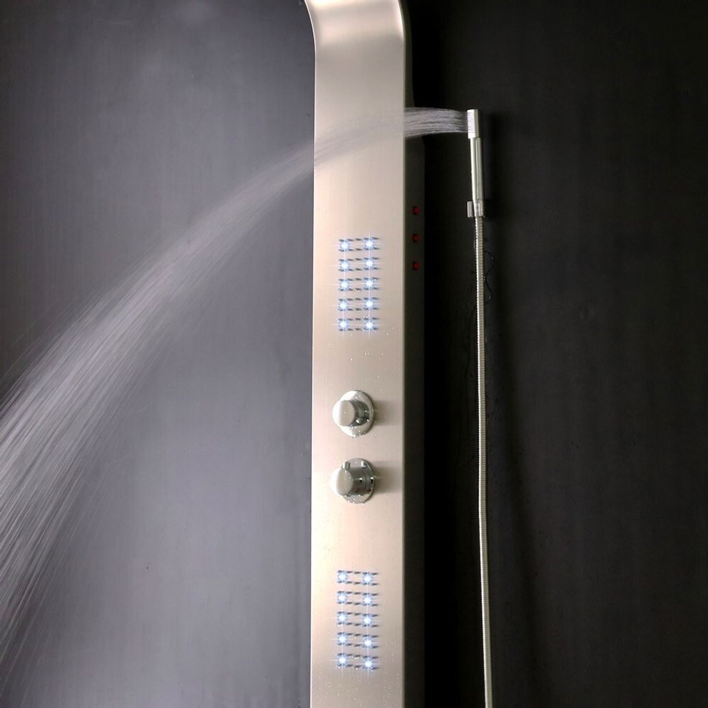 Triton Deluxe Duscharmatur Verchromt - Mit 5-funktion Duschkopf, Höhenverstellbar & Seifenablage