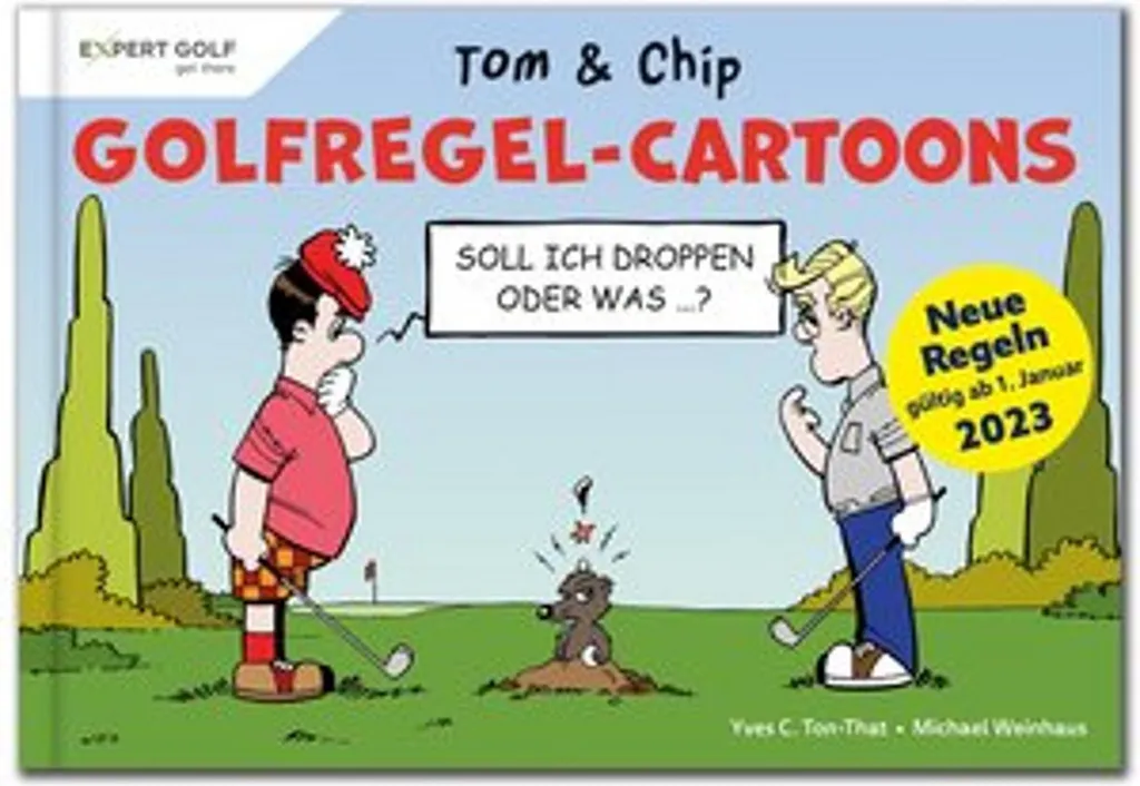 Livre de golf ludique Tom & Chip : maîtrisez les règles par le dessin