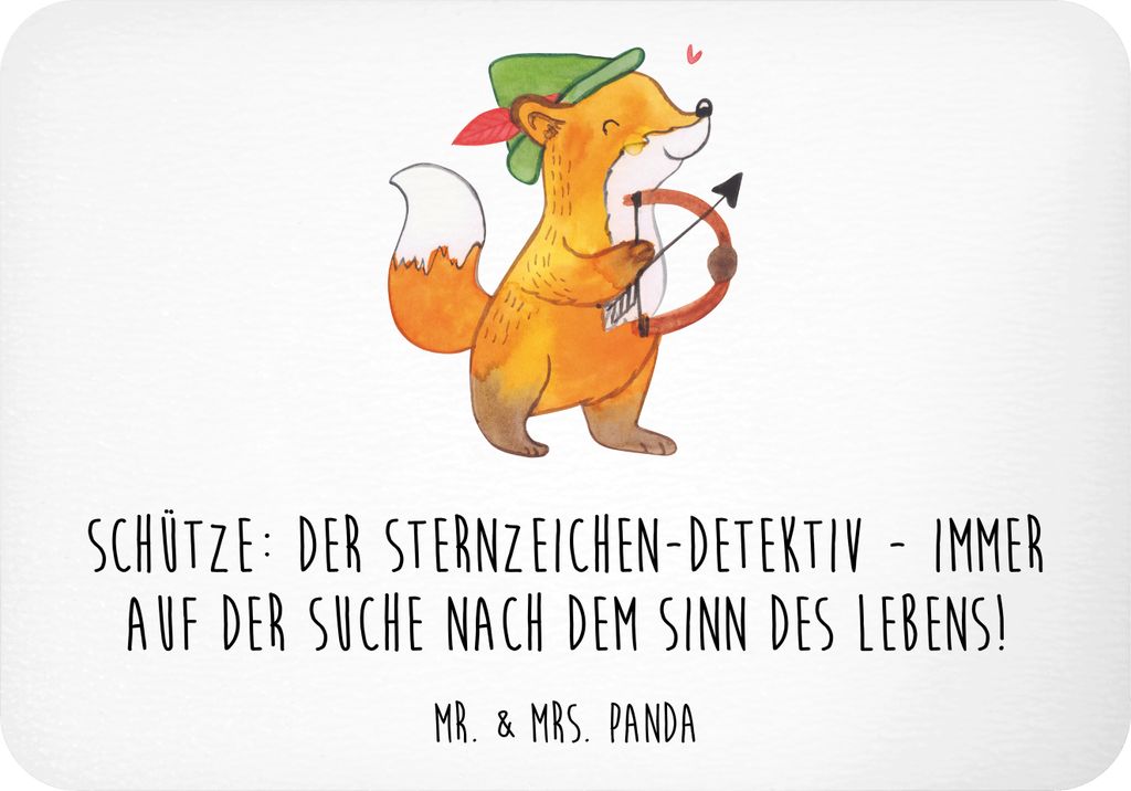 Mr. & Mrs. Panda magnet Schützenblick - Weiß - Geschenk, Geschenke Astrologie, Sternzeichen, Horoskop, Suche nach Sinn, zettelhalter, Optimismus,...