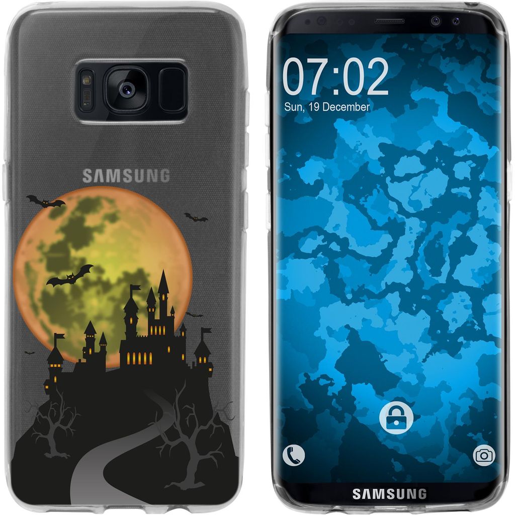PhoneNatic Case kompatibel mit Samsung Galaxy S8 Plus Silikon-Hülle Herbst Spukschloss M4
