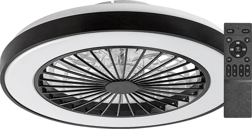 Plafonnier LED Noir Dalfon2 40W Idéal pour Éclairer une Grande Pièce
