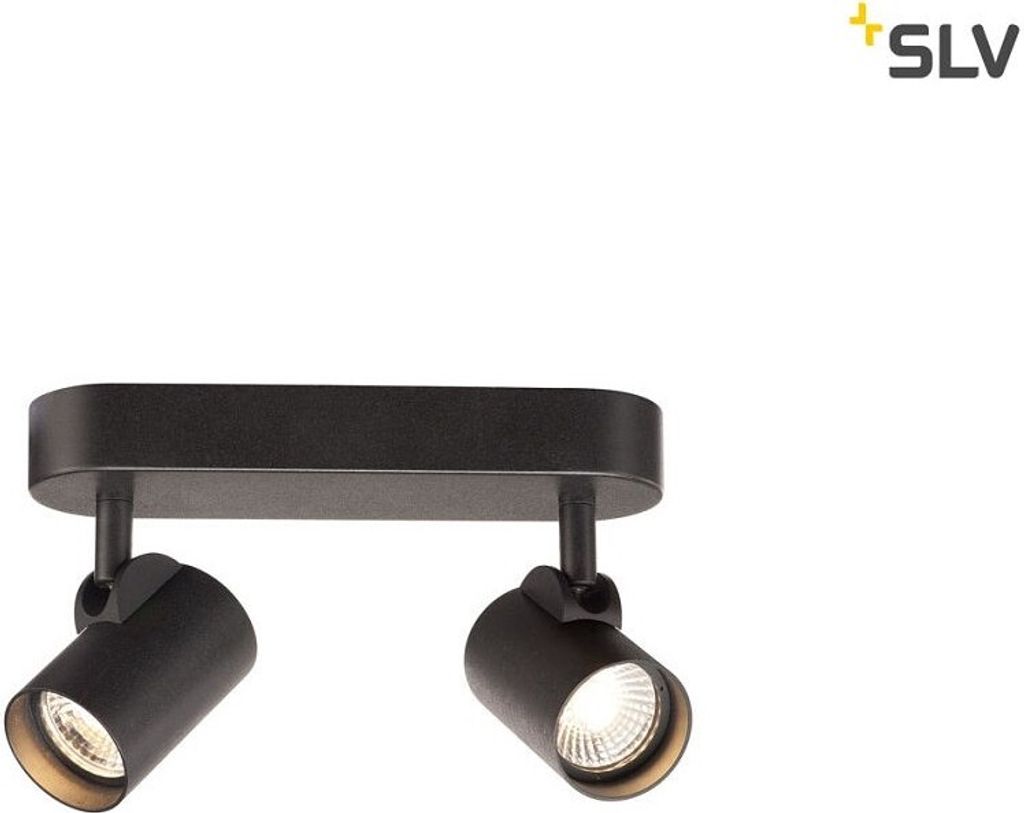 SLV Helia LED Double Wand- & Deckenleuchte 3000K 35° Schwarz SLV 156510
