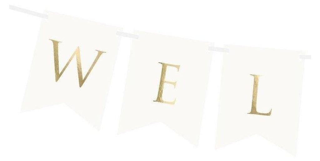 Baner powitalny Welcome, biały, 15 x 95 cm Zdjęcie produktu 