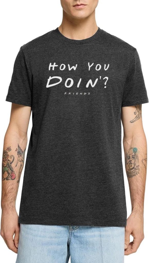 Spreadshirt Friends How You Doin' Männer Premium T-Shirt, 4XL, Anthrazit meliert