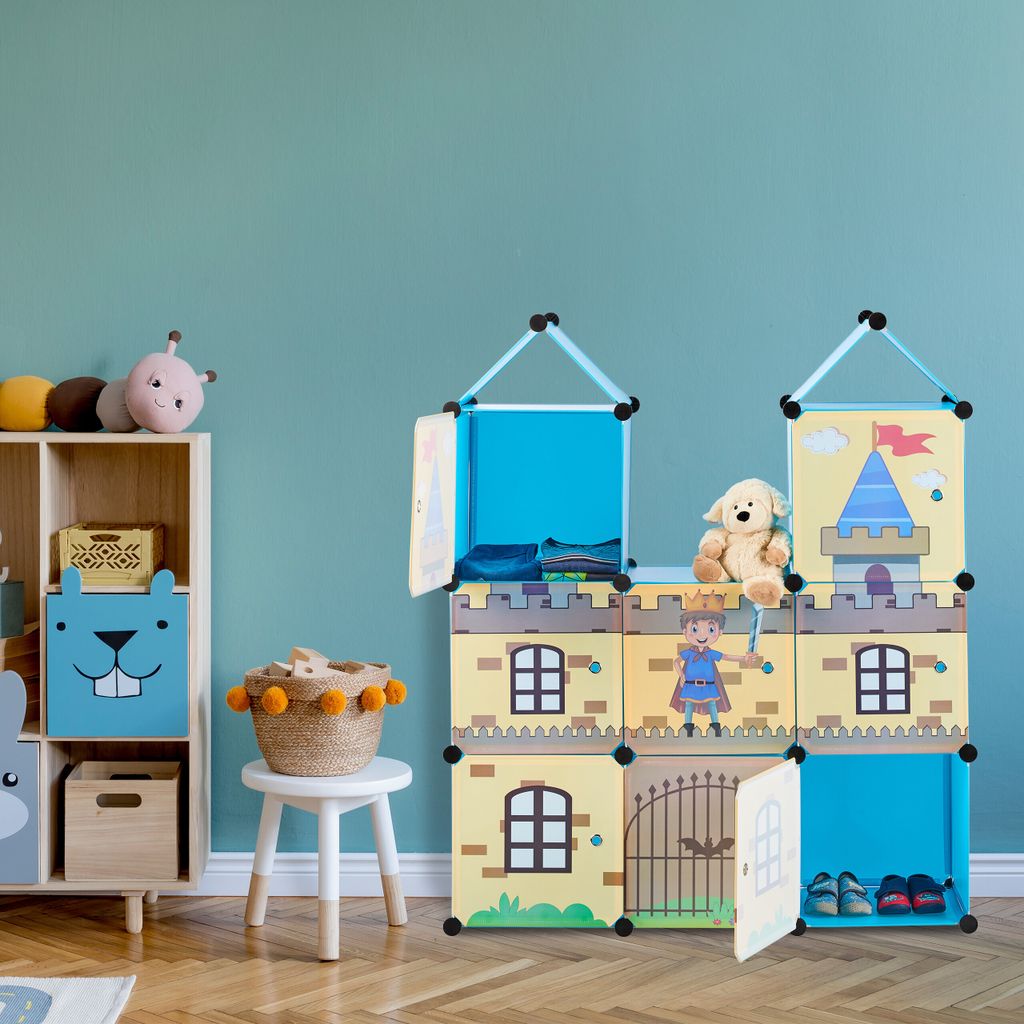 relaxdays Steckregal Kinderzimmer als Ritterburg Produktbild 2