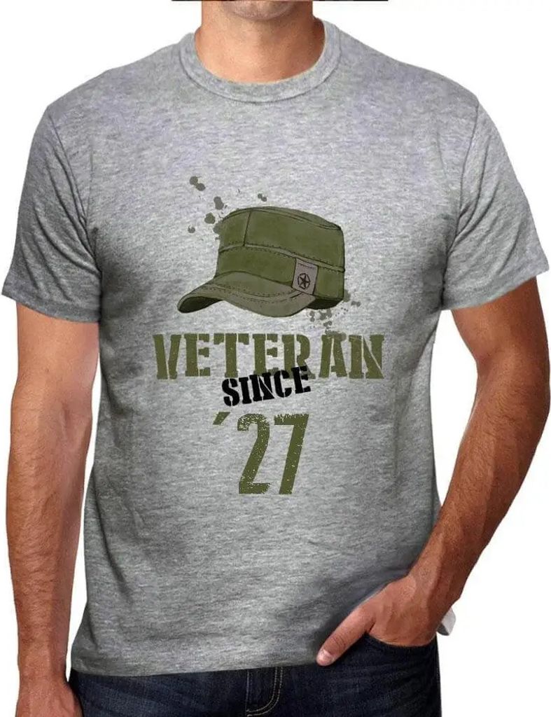 Herren Grafik T-Shirt Militärveteran seit 2027 – Military Veteran Since 2027 – Öko-Verantwortlich Vintage Jahrgang Kurzarm Lustige Druck Gebu...