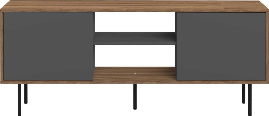TV-Möbel Vibe 150cm - Walnuss/Grau