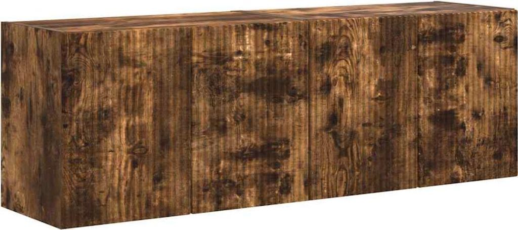 TV-Wandschrank 2 pcs Geräucherte Eiche 59,5 x 31 x 40 cm