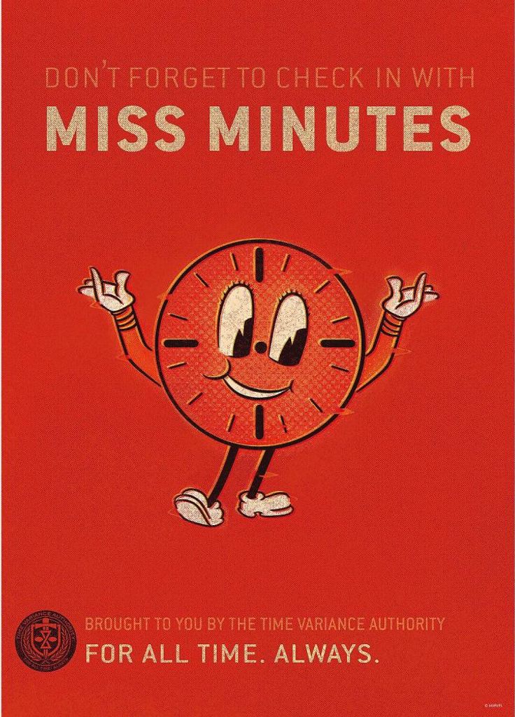 Kunstposter – Loki Miss Minutes – 50 x 40 cm