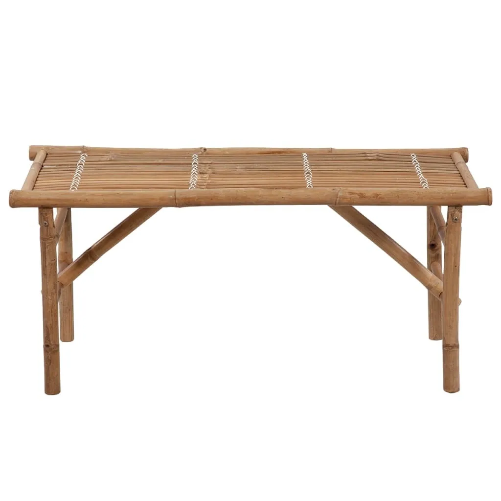 Panca da Giardino Pieghevole 118 cm in Bambù con Cuscino | Arredo Esterni - 2