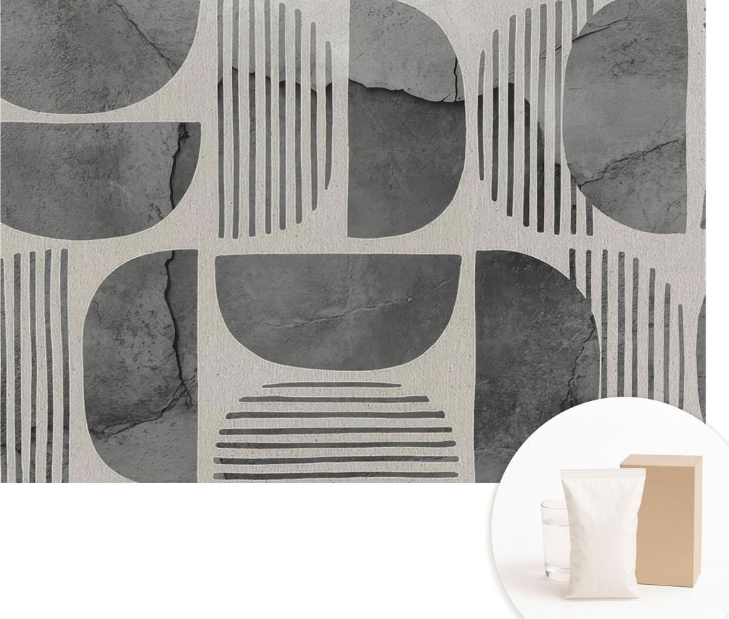 Fototapete - Wandbilder für Wohnzimmer - 152x104 cm - Dekorative Wandfolie - Modernes Design für Wanddekoration - Tapeten für Innenräume - Geom...