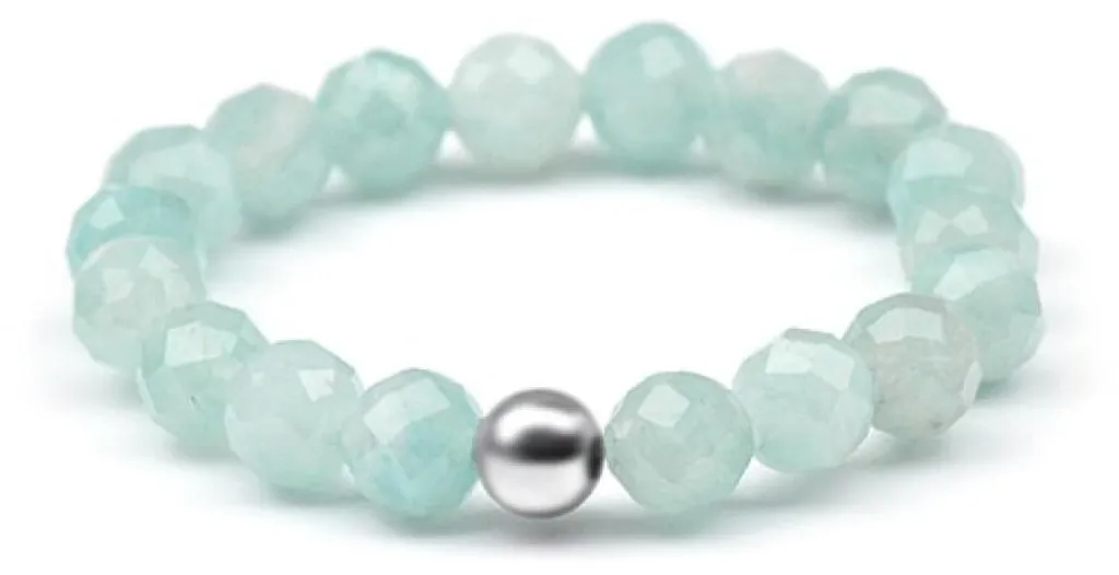 Bague amazonite POL-R08 cercle 57 mm - Bijou résistant anti-ternissement