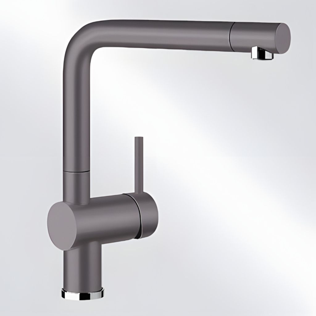 BLANCO LINUS, Messing SILGRANIT-Look, felsgrau, Hochdruck, Produktbild 