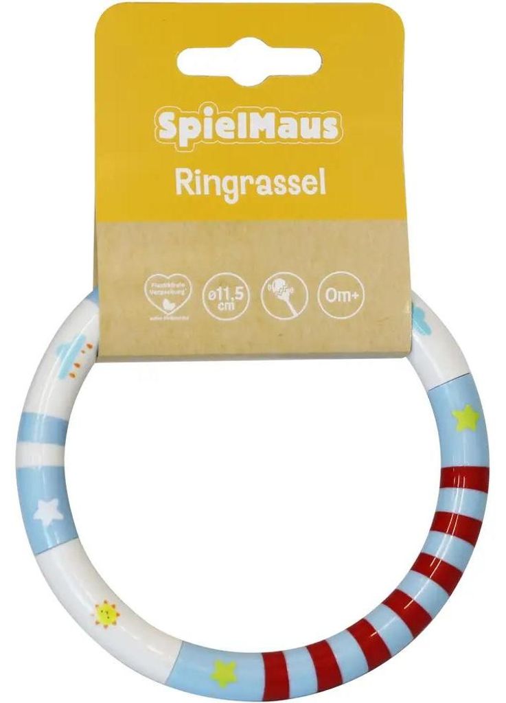 SpielMaus Baby Ringrassel, Babyspielzeug, # 11,5 cm, ab 0 Produktbild 
