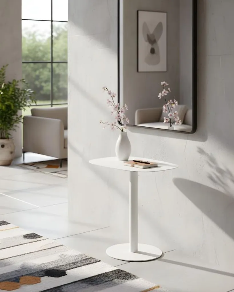 Table d'appoint de chambre SKANDY table de chevet métal compacte