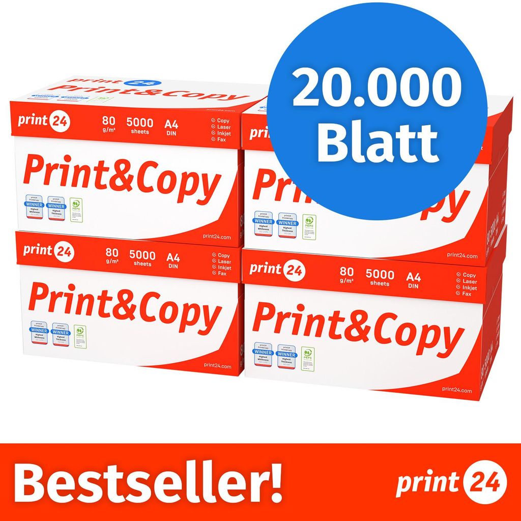 Papel para impresora, papel de copia, 20.000 hojas, formato Imagen del producto 