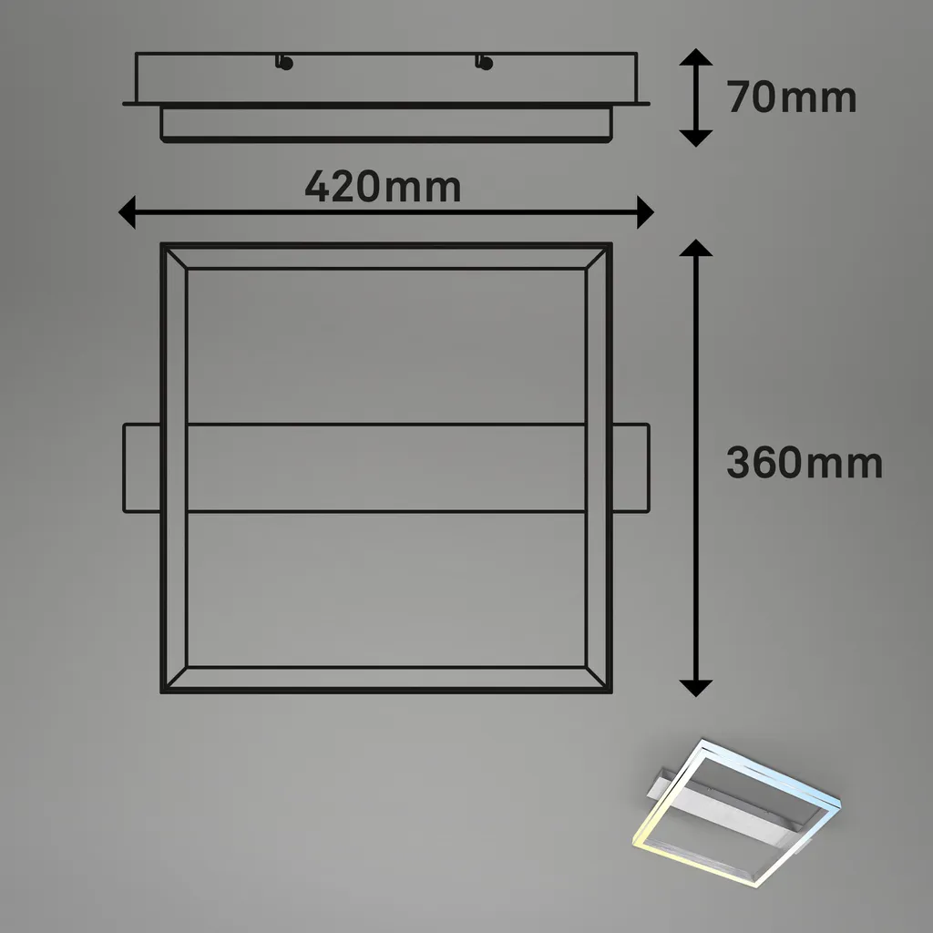 Offerta Lampada Soffitto LED 26W | Cromo Alluminio | Prezzo Stock - 10