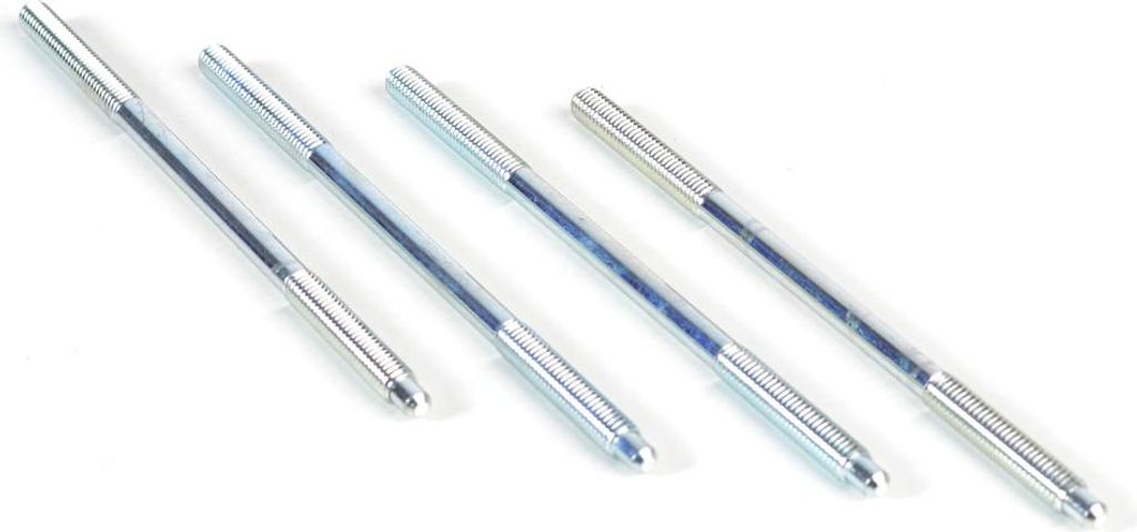 Set: 4x Zuganker M6 x 126mm, M531, M541, M741 - Simson S51, S53, S70, S83, SR50, SR80, KR51/2 Schwalbe