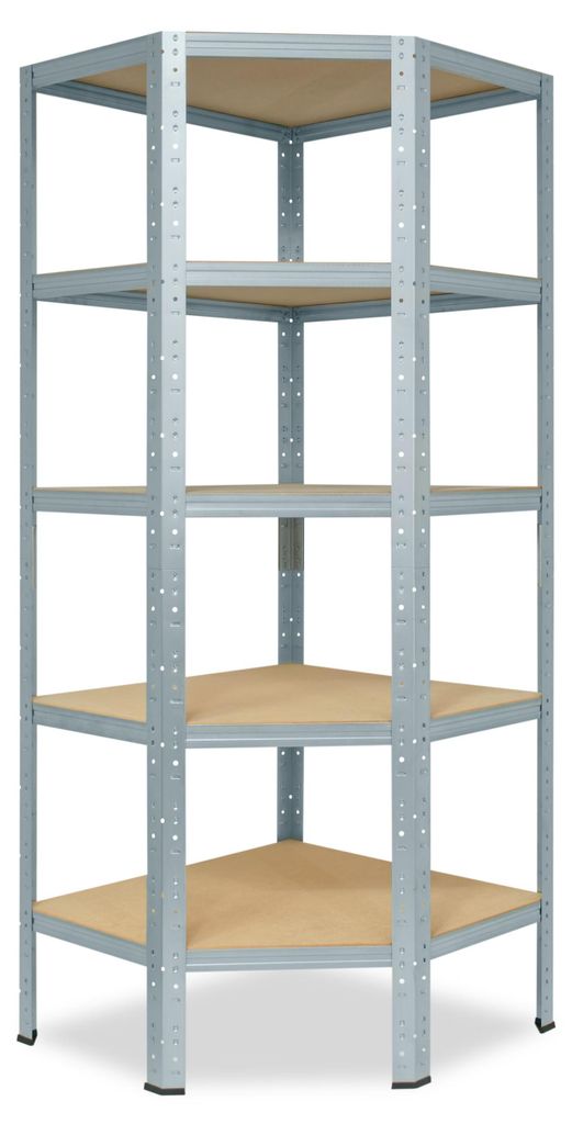 shelfplaza HOME 180x60x30 cm scaffale angolare in zincato Immagine del prodotto 