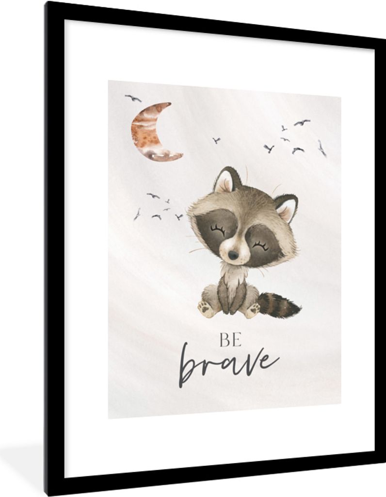MuchoWow® Gerahmtes Poster Aquarell - Sei mutig - Zitate - Produktbild 