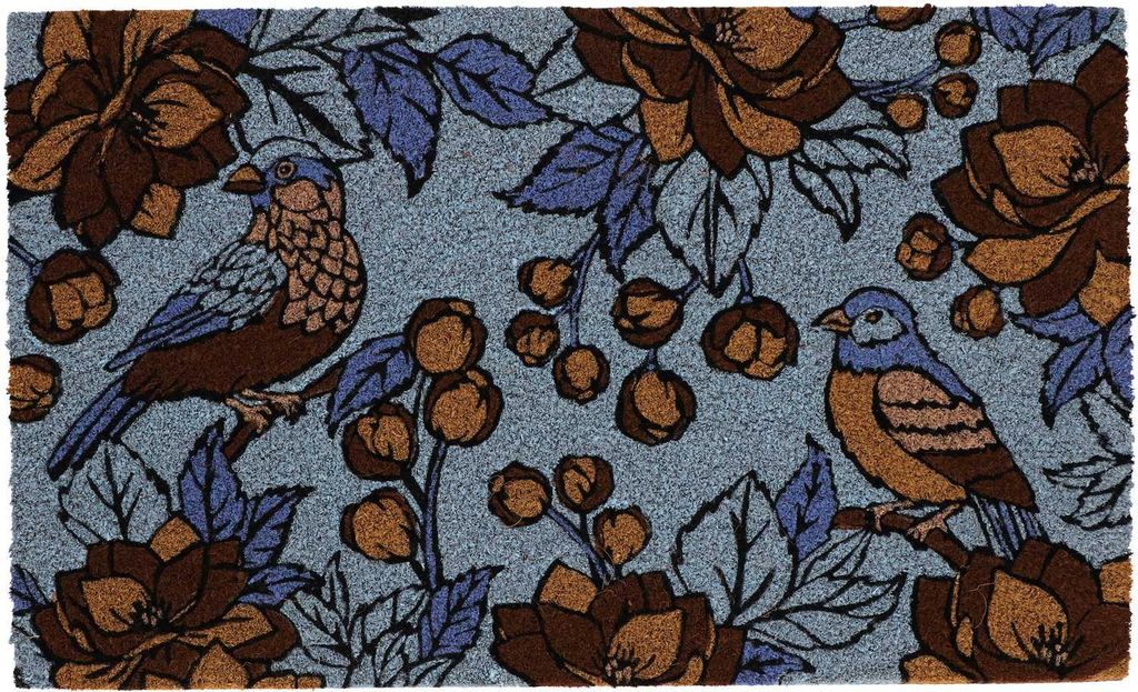 Esschert Design | Deurmat - bruin - blauw - 75 x 45 cm - Productafbeelding 
