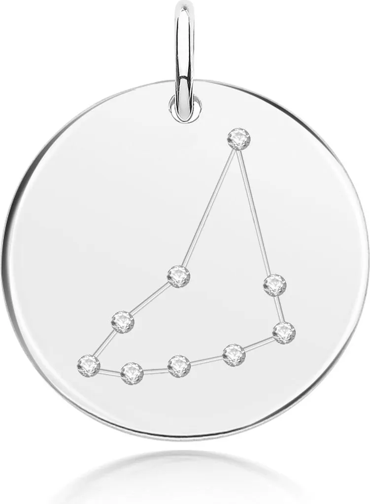 Pendentif femme en argent 925 rhodié anti-oxydation et brillant