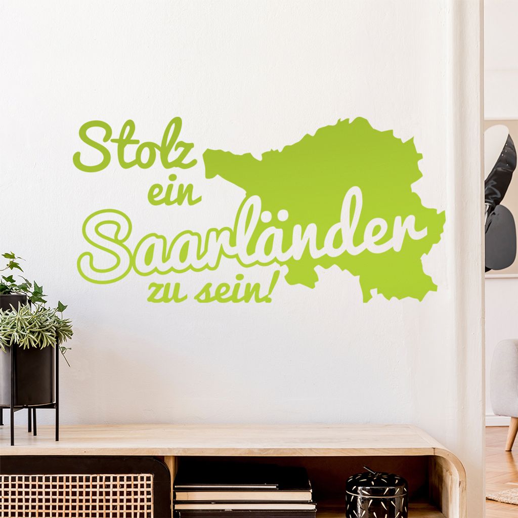 Saarländer Saarland Stolz Wandtattoo Wandaufkleber Wall Sticker - Dekoration, Küche, Wohnzimmer, Schlafzimmer, Badezimmer
