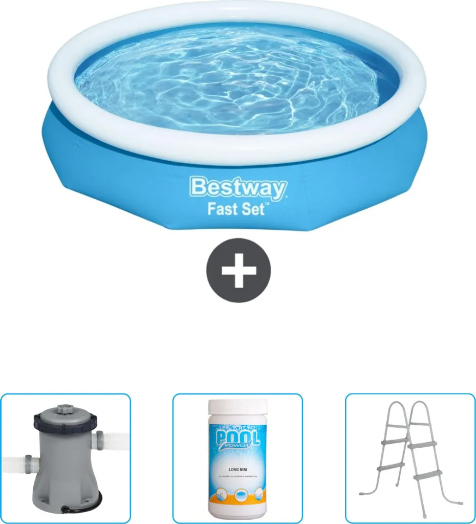 Bestway Piscina Fast Set 305x66 cm: Set Completo con Pompa e Scaletta