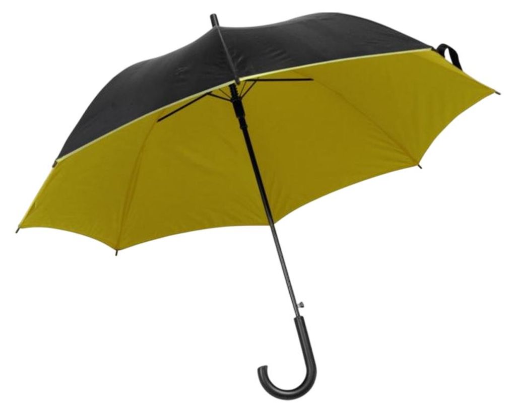 L-Merch - Stockschirm LT4541 (84,5 cm x 107 cm) (Schwarz/Gelb)
