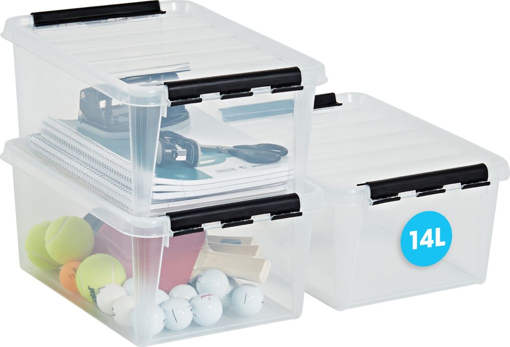 3er-Set SmartStore Aufbewahrungsbox – 14L mit Deckel Produktbild 