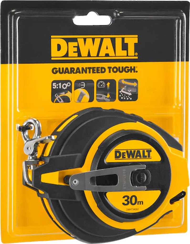DeWalt landmeter 30m - 9,5mm gesloten kast Produktbild 