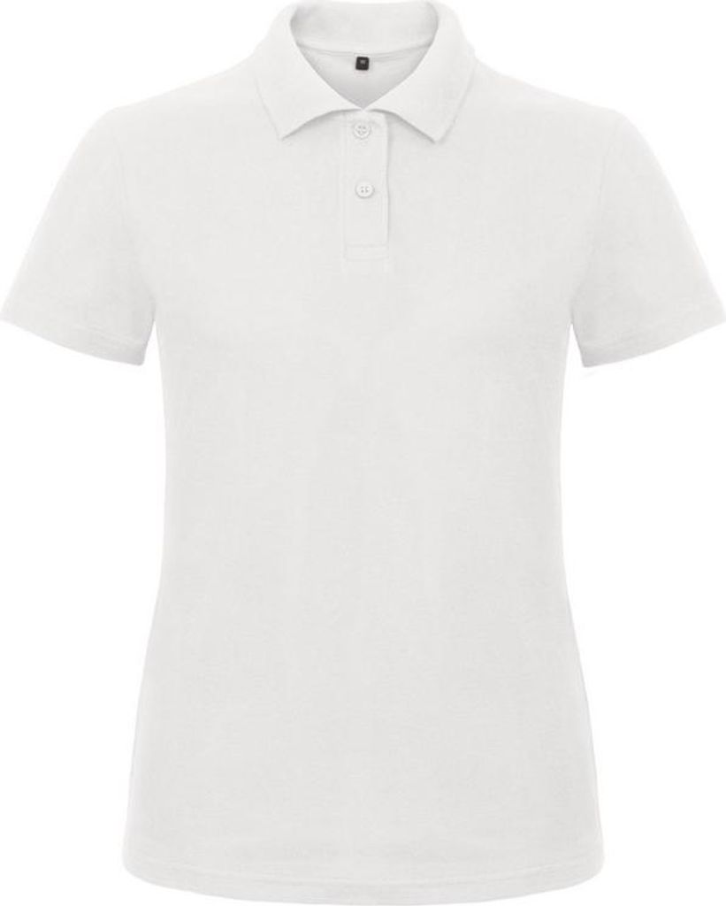 Damen-Poloshirt, Kurzarm - B&C ID.001/W - white - Größe M