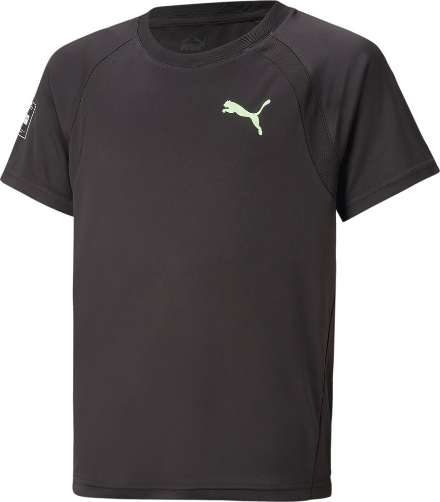 PUMA FIT T-Shirt Jungen 51 - puma black/fizzy lime 128