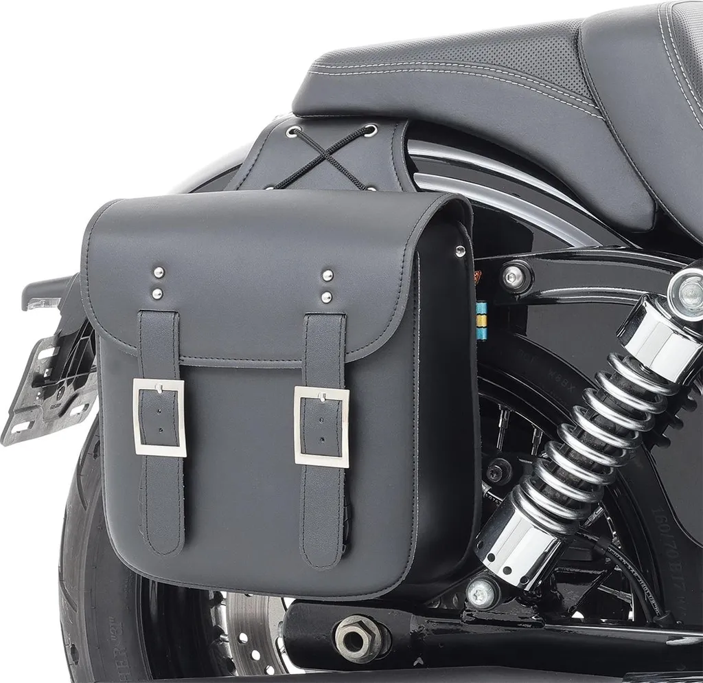 Sacoche latérale moto pour Yamaha Virago 535 et 250 - Modèle VH2 Noir