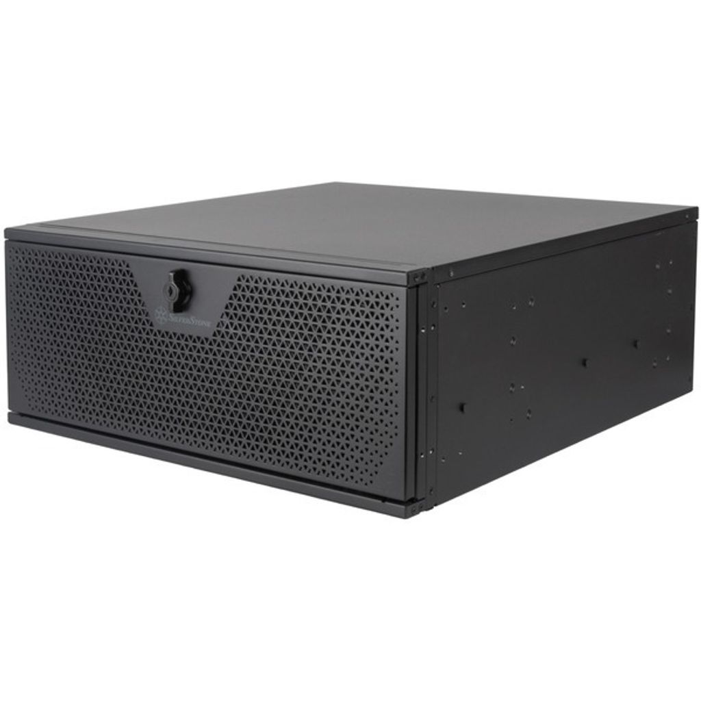 A black server rack drawer is shown against a white background.