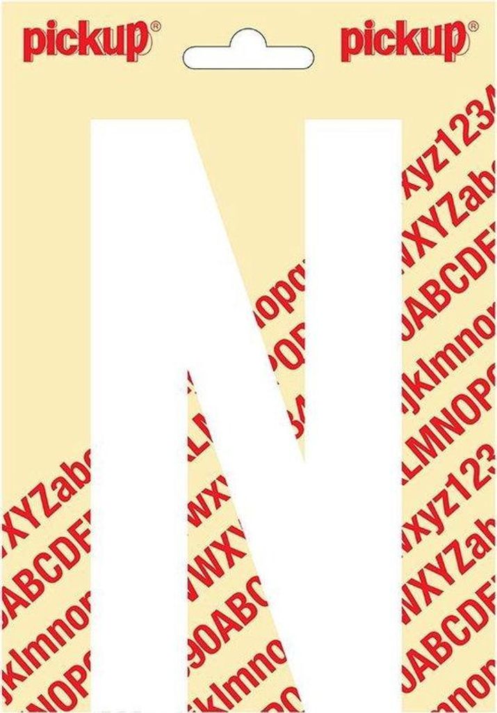 Sticker Nobel Sticker Buchstabe N weiß - Pickup