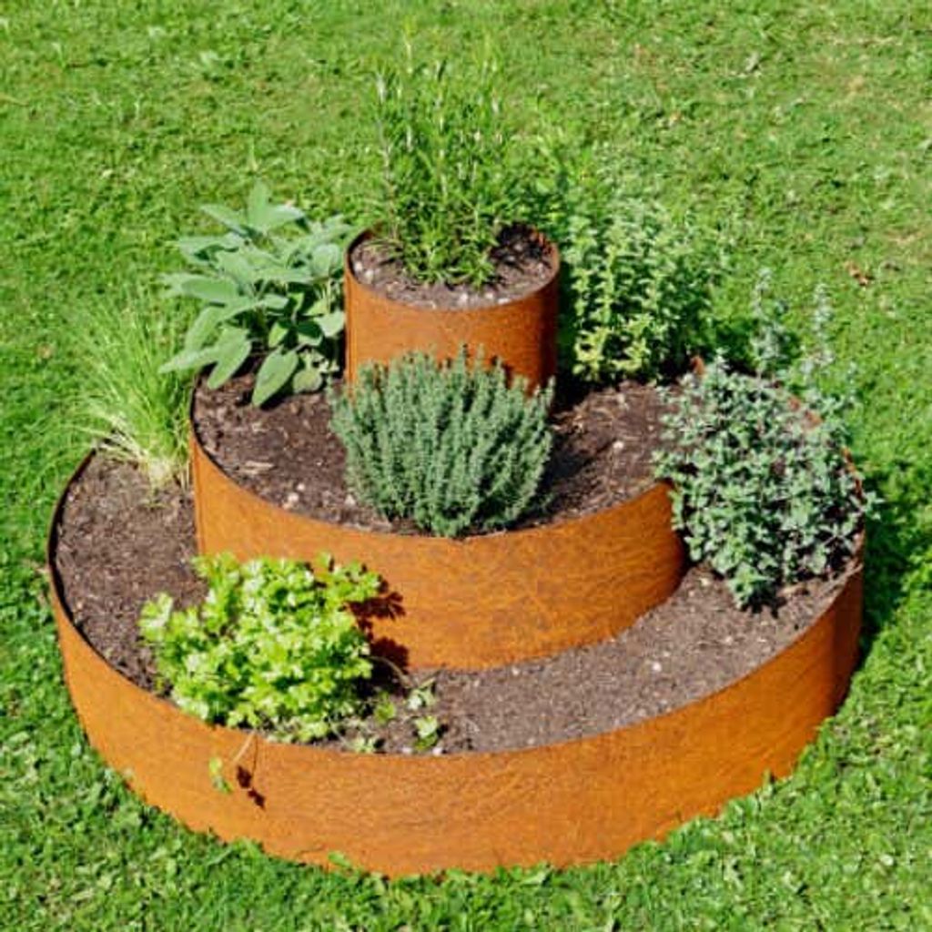 Edelrost Pflanzpyramide Prima Terra, rund, 80 cm